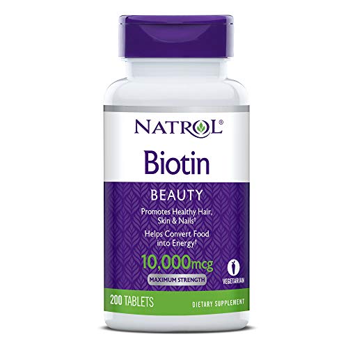 Tabletas Biotina Natrol, Crecimiento del cabello, piel y uñas